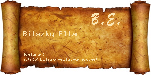 Bilszky Ella névjegykártya